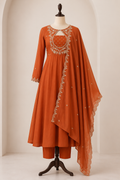 Riwaayat Rust Grace Anarkali Set