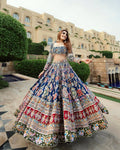 Navratri Mirror Work Muslin Chaniya Choli Set