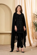 Elegant Black Georgette Kurti Set| Riwaayat by Pihu
