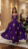 Royal Floral Embroidered Silk Blend Sharara Suit Set | Riwaayat by Pihu